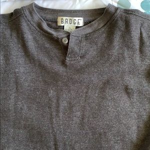 One button long sleeve Henley style